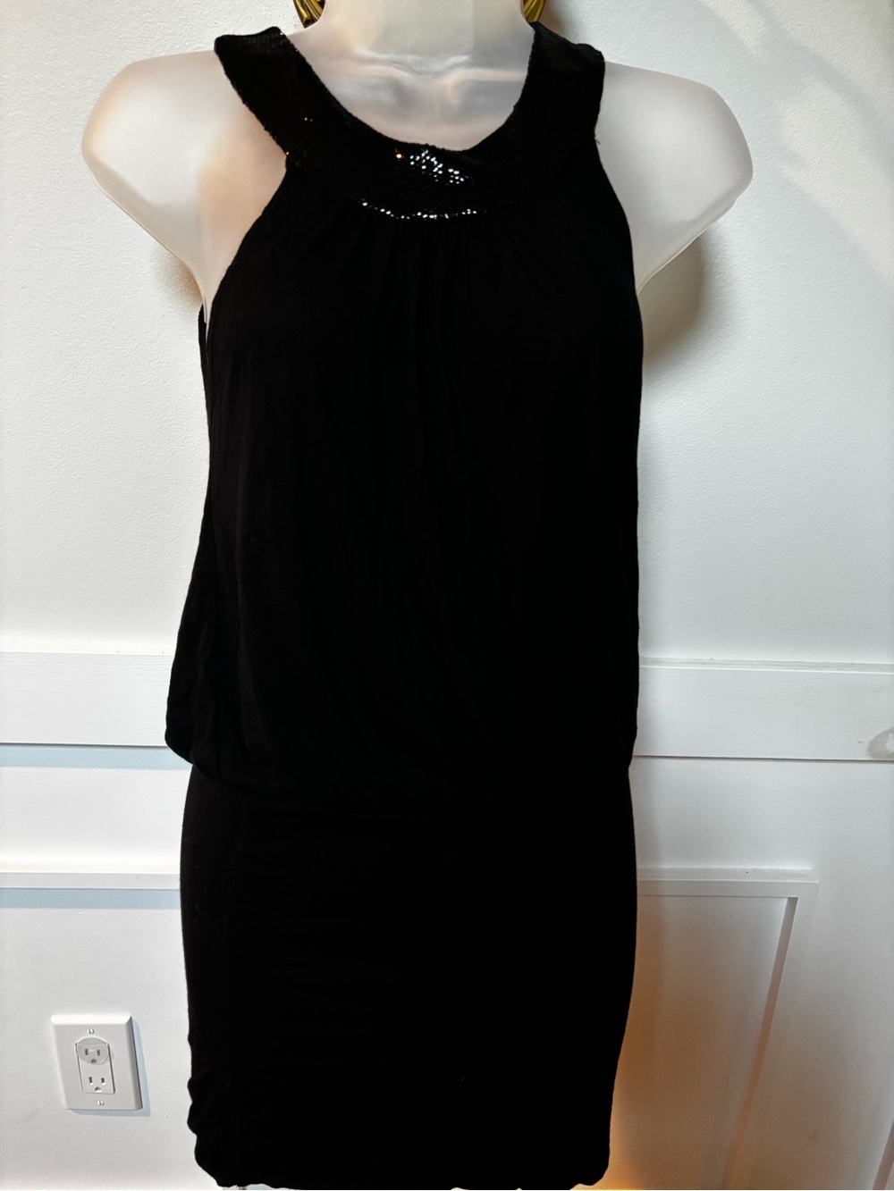 H&M  sequined high-neck collar.mini dress Y2K